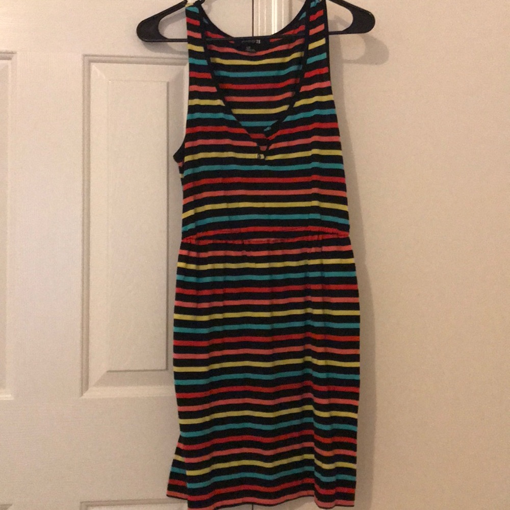 Multi-colored striped dress